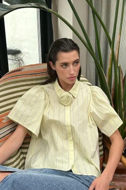 Cras Cph Skjorter<Andycras Shirt - Yellow Stripe