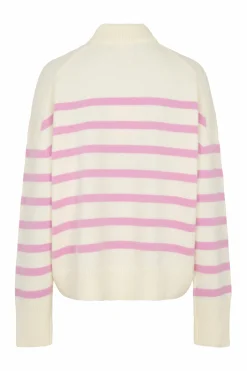 Cras Cph Strik<Iris Pullover - Buttercream/Pink